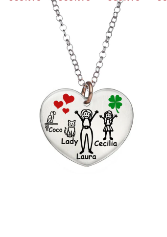 Collana Happy Family in Argento HAPPY FAMILY CUORE - HAPPY FAMILY CUORE